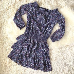 Michael Kors Ruffled Chiffon off-the-shoulder Dress, Size S